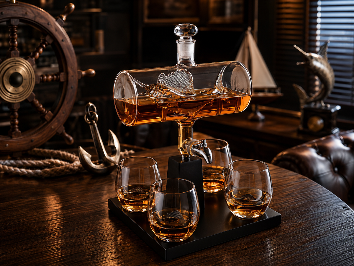 Sailfish Whiskey Decanter Dispenser