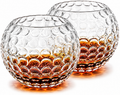 Golf Ball Whiskey Glasses, 15 oz, Set of 2
