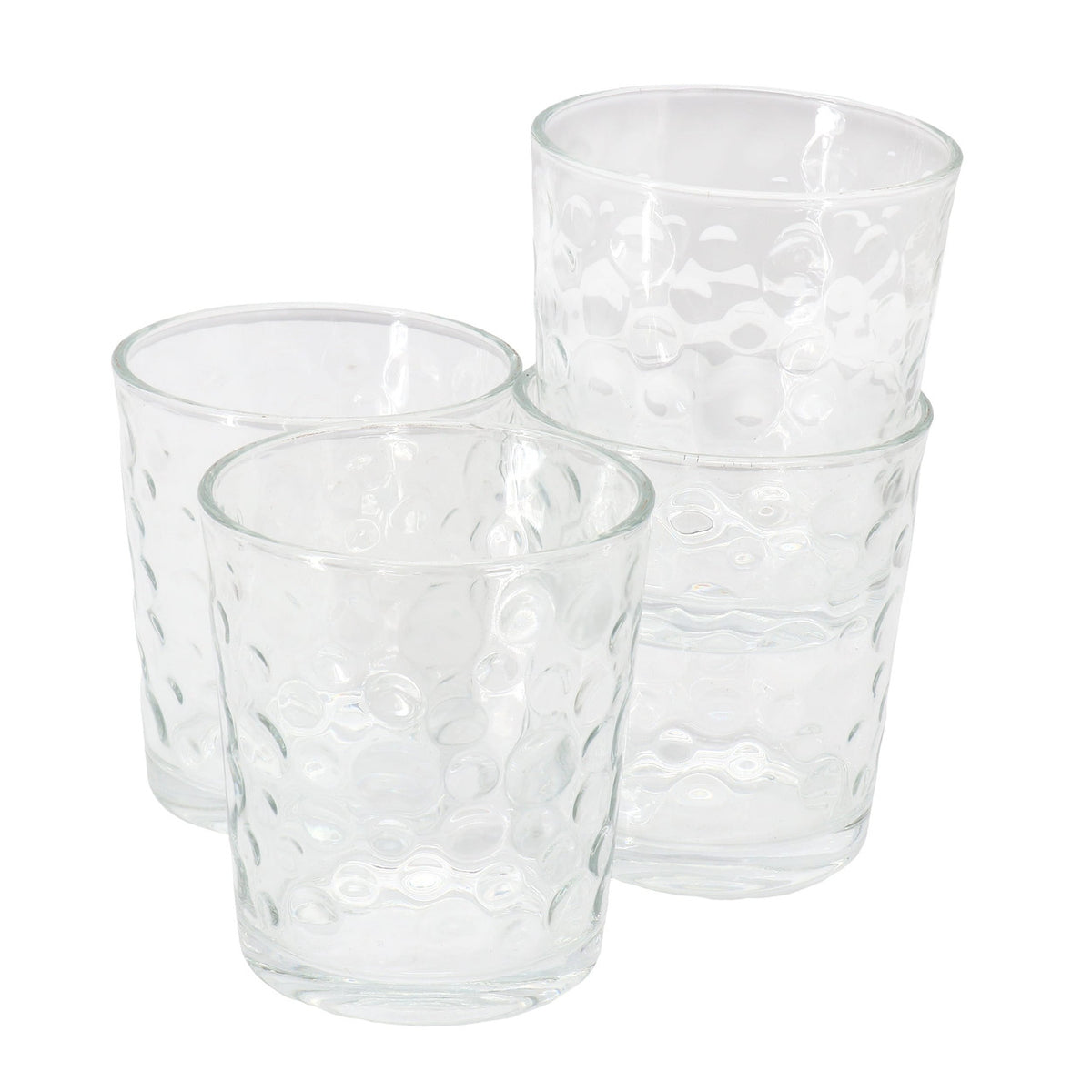 Gibson Home Bubble Double Old-Fashioned Glasses, 13.5 oz, Set of 4