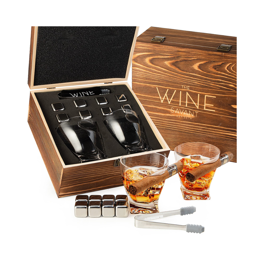 Cigar Whiskey Glasses Gift Set