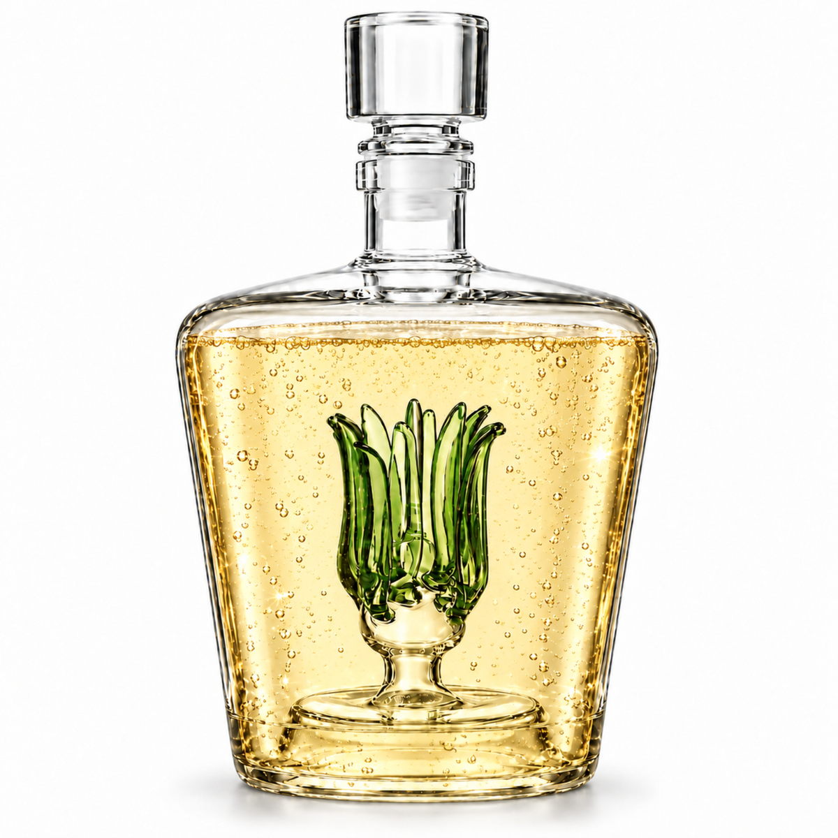 Tequila Decanter with Agave Plant
