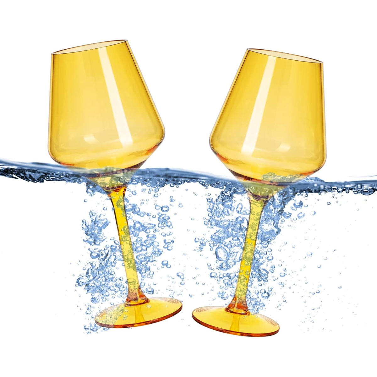 Acrylic Colored Wine Glasses, Set of 2