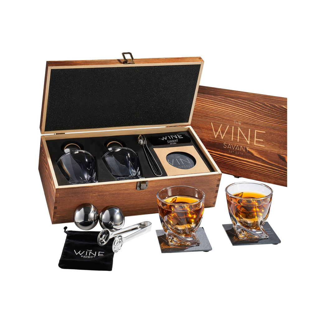 Whiskey Stones and Glasses Gift Set