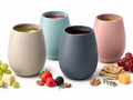 Unbreakable Silicone Stemless Wine Cups, Set of 4, Multicolor