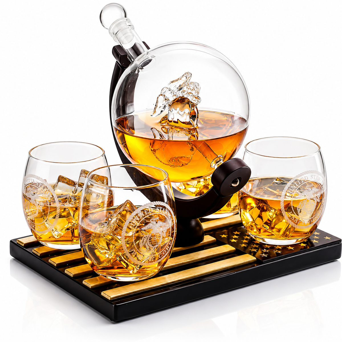 Marine Whiskey Decanter Set