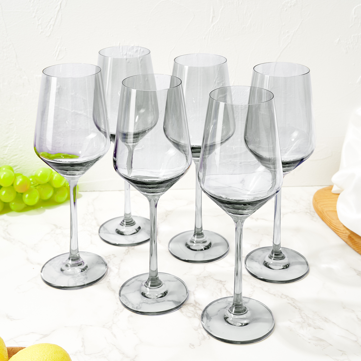 Colored Wine Glasses, 12 oz, Set of 6 (Gender Reveal)