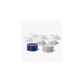 Round Glass Storage Set with Lids, 12 Piece (2 Cup), White