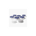 Round Glass Storage Set with Lids, 12 Piece (2 Cup), Grey