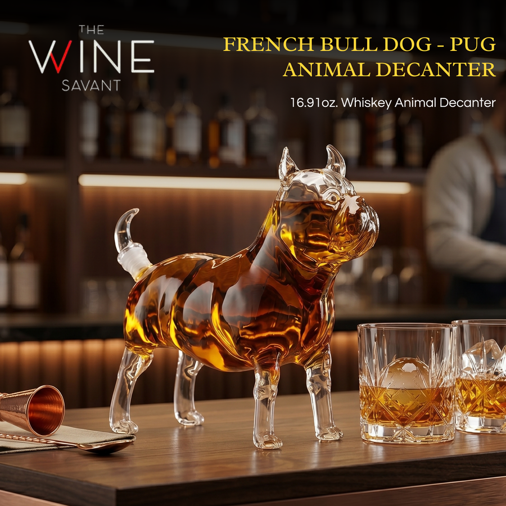 Pug Whiskey and Wine Decanter