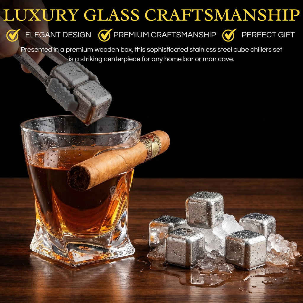 Cigar Whiskey Glasses Gift Set
