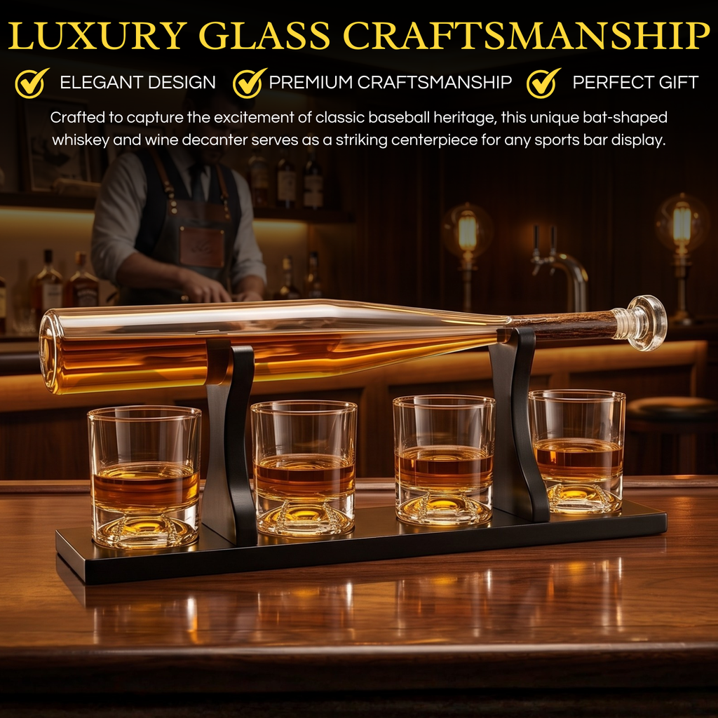 Baseball Bat Whiskey Decanter
