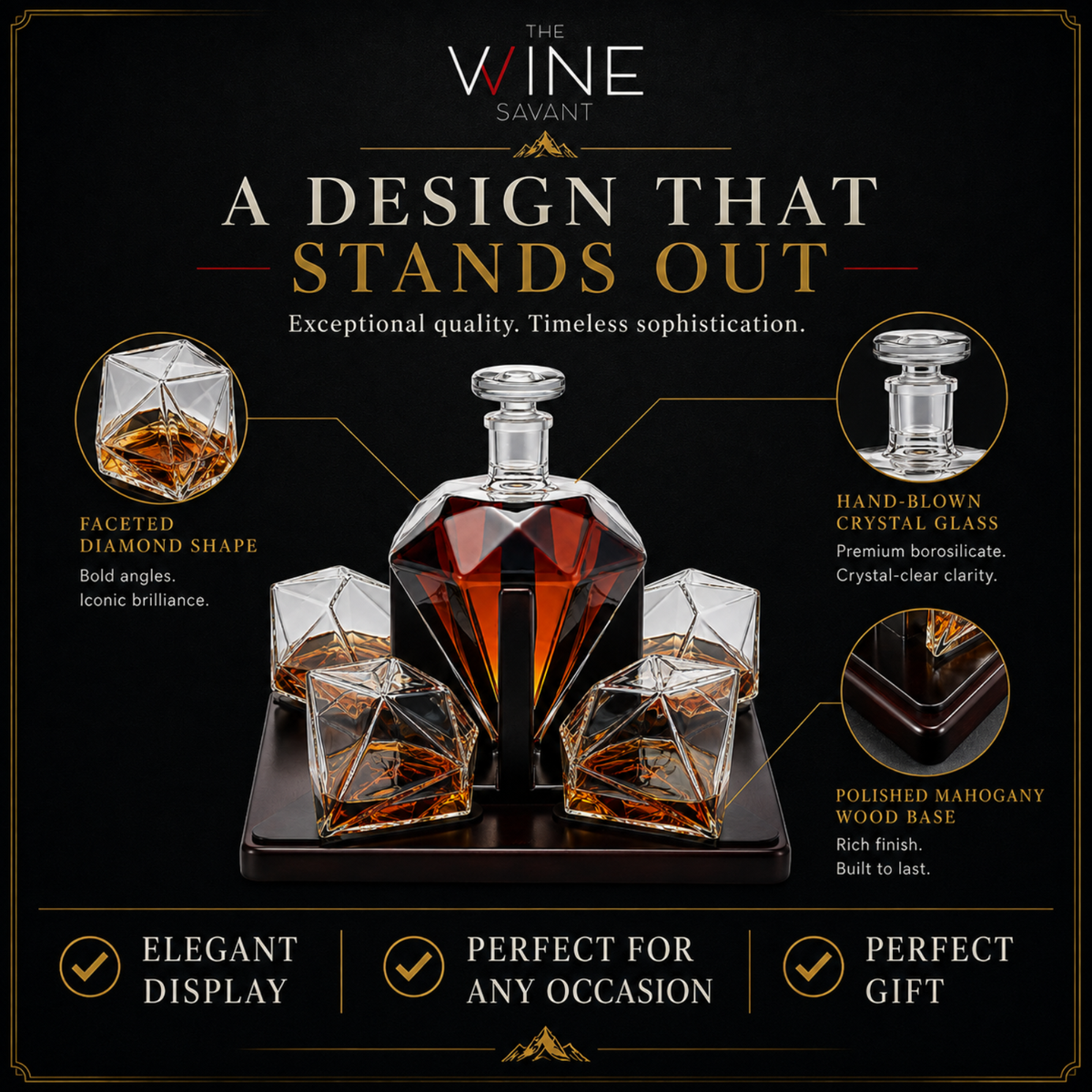 Diamond Decanter Set