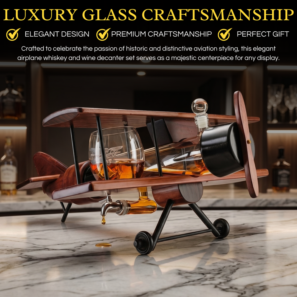 Airplane Whiskey Decanter Set