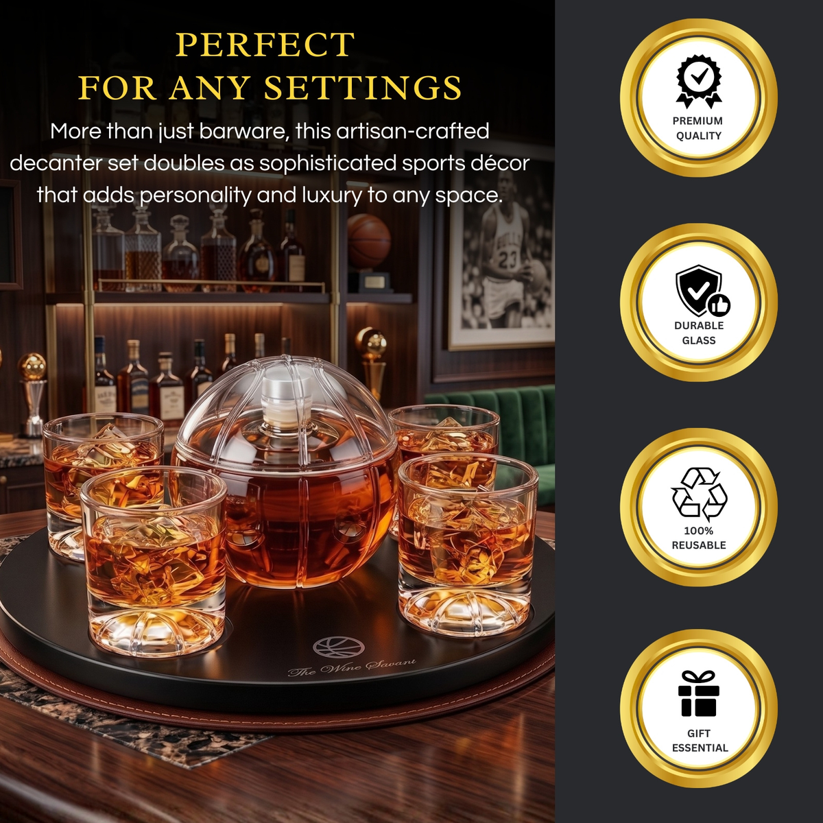Basketball Decanter Set