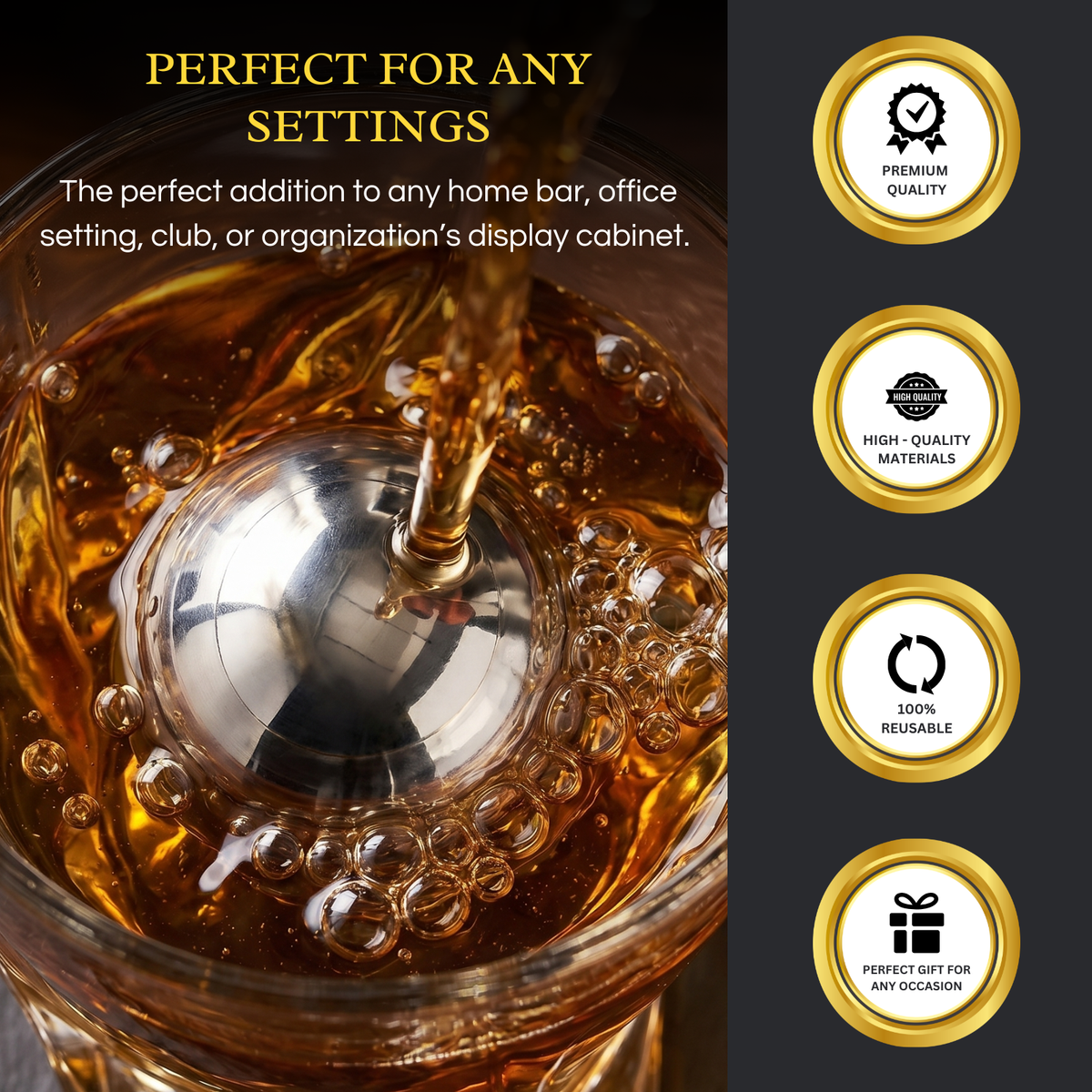 Whiskey Stones and Glasses Gift Set