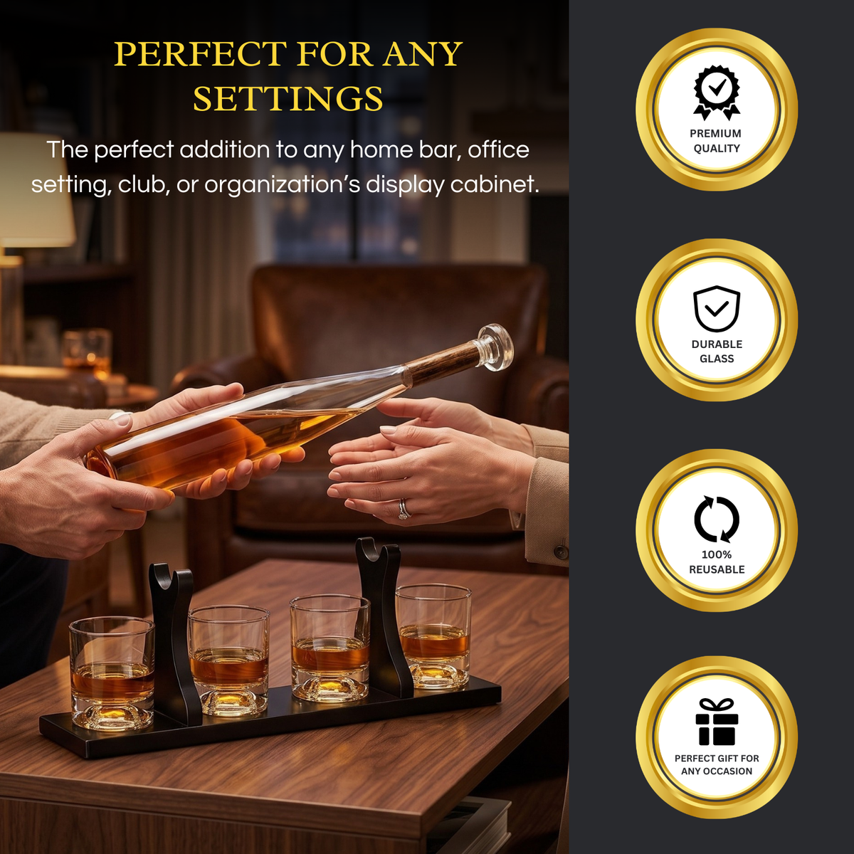 Baseball Bat Whiskey Decanter