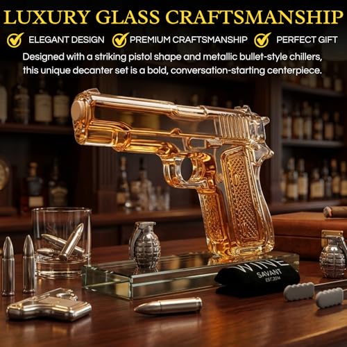 Luxury Pistol Decanter Bar Gift Set