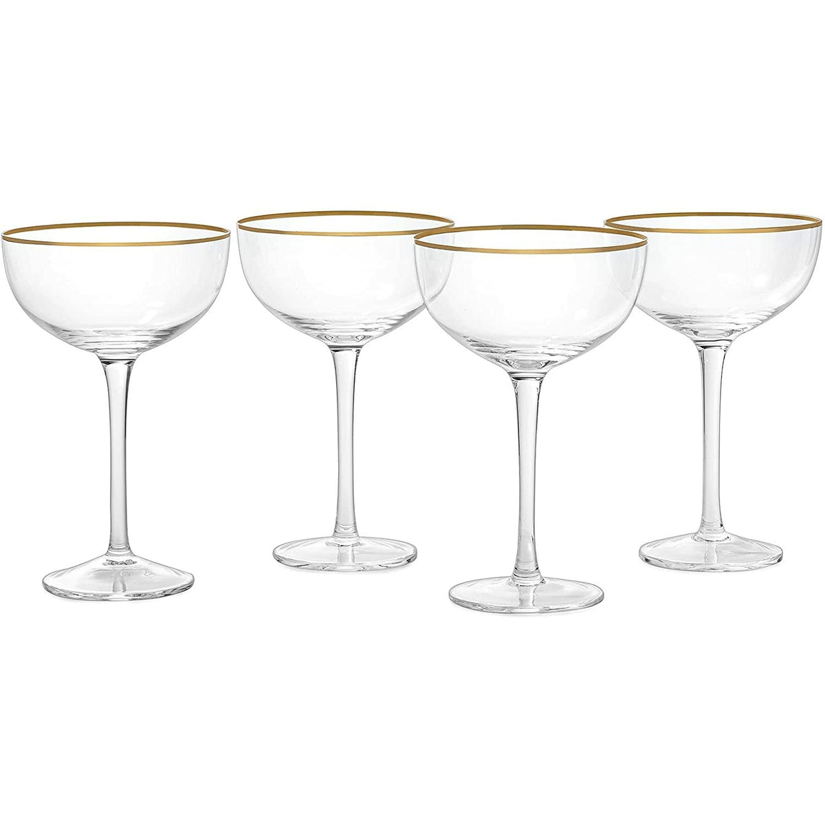 Art Deco Coupe Glasses, 12 oz, Set of 4