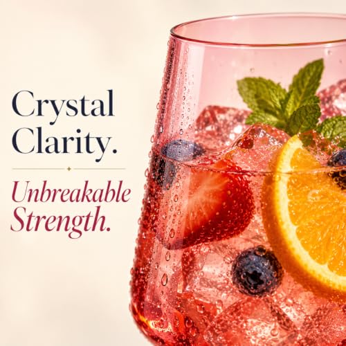Unbreakable Stemmed Wine Glasses, Set of 12