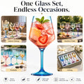 Unbreakable Stemmed Wine Glasses, Set of 12
