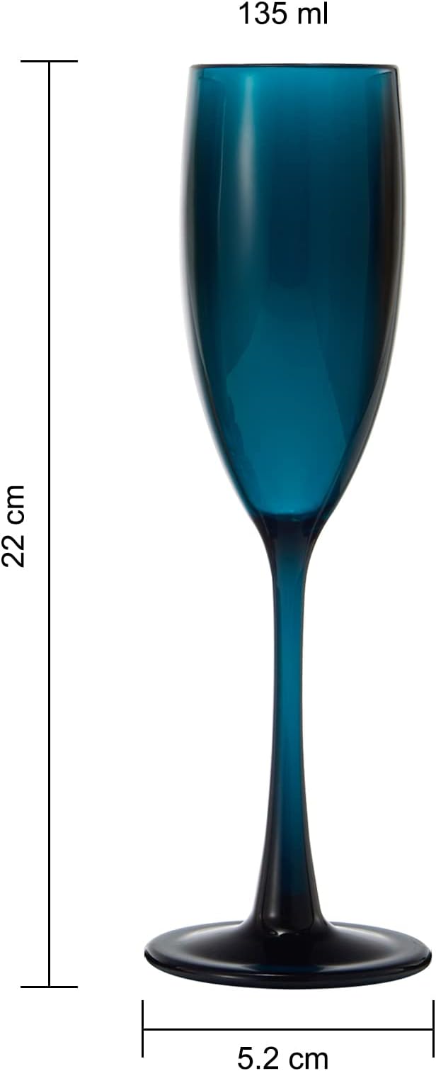 Unbreakable Pastel Champagne Flutes, Set of 6