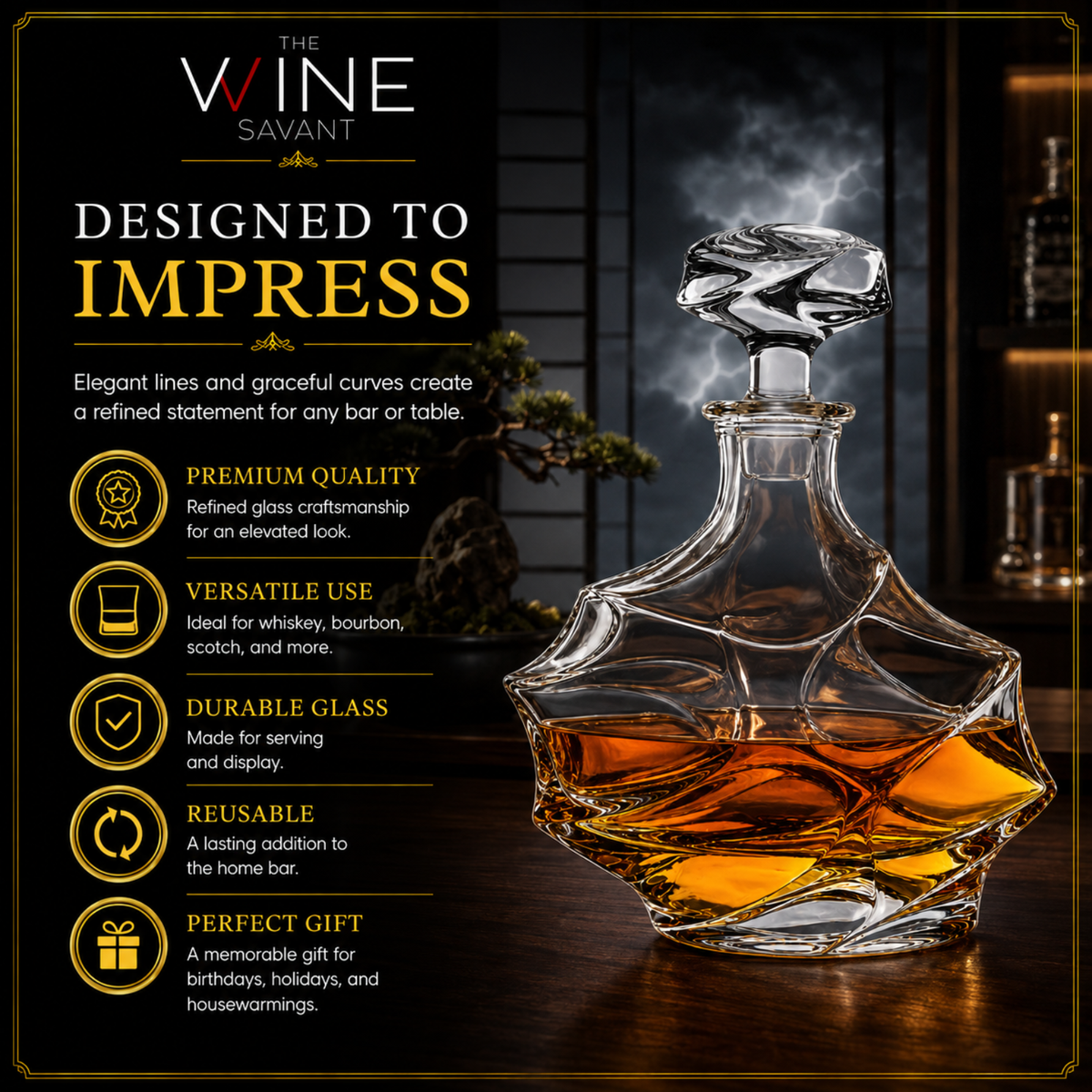 Storm Clear Glass Decanter