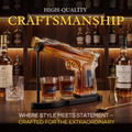 Police Flag Pistol Whiskey Decanter Set, Gift for Men