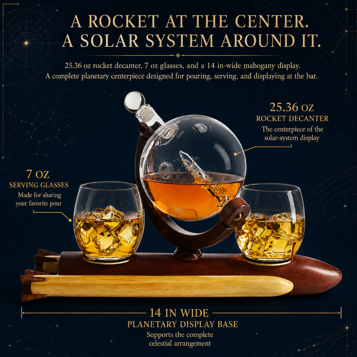 Rocket Whiskey Decanter Set