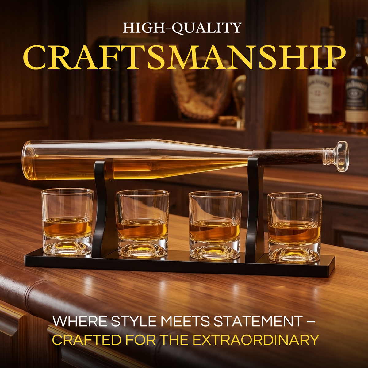 Baseball Bat Whiskey Decanter