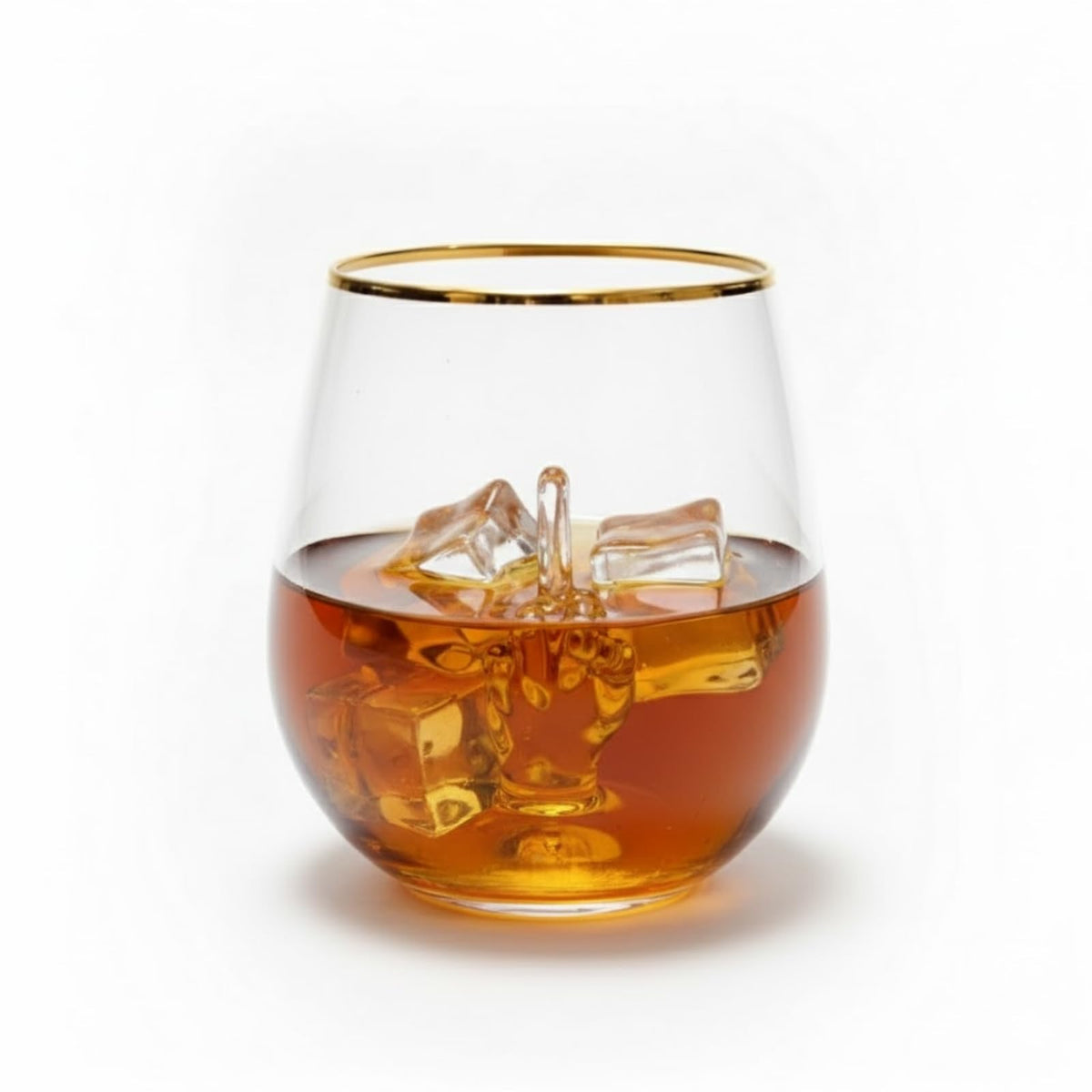 Middle Finger Stemless Wine Glass