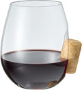 Wine Cork Stemless Wine Glass, Single