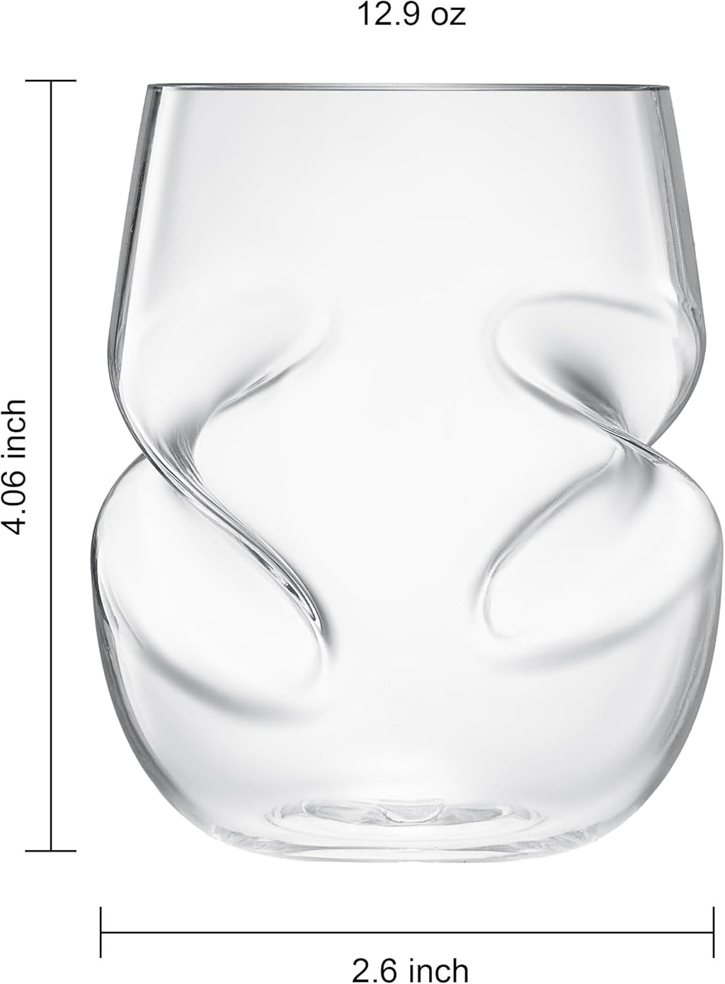 Aerating Stemless Wine Glasses, 13 oz, Set of 2