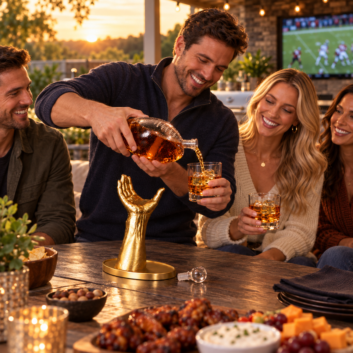 Football Whiskey Decanter