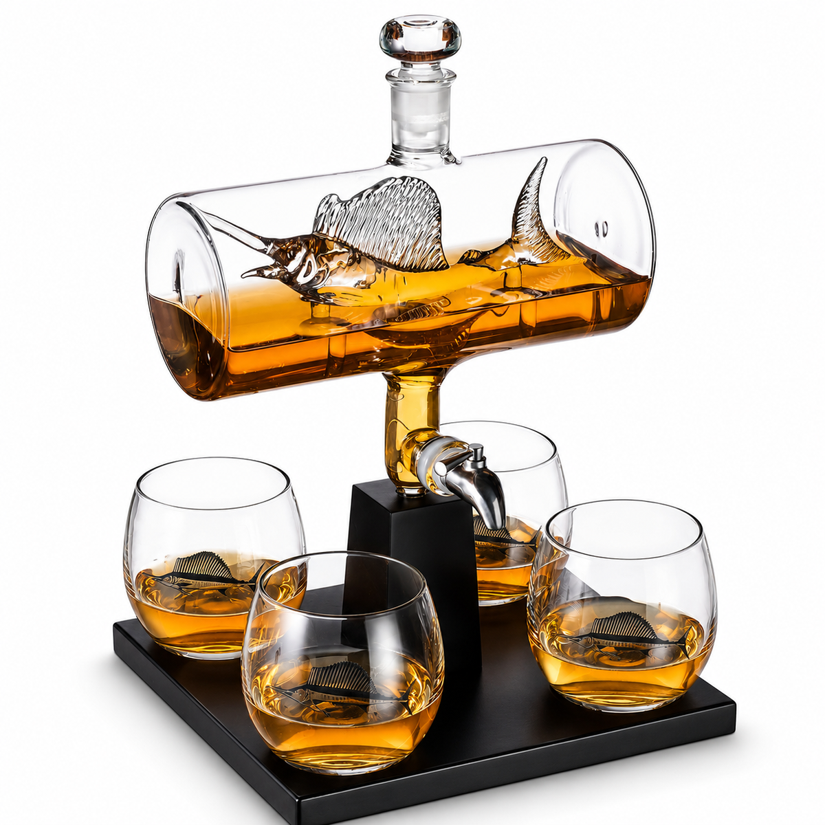 Sailfish Whiskey Decanter Dispenser