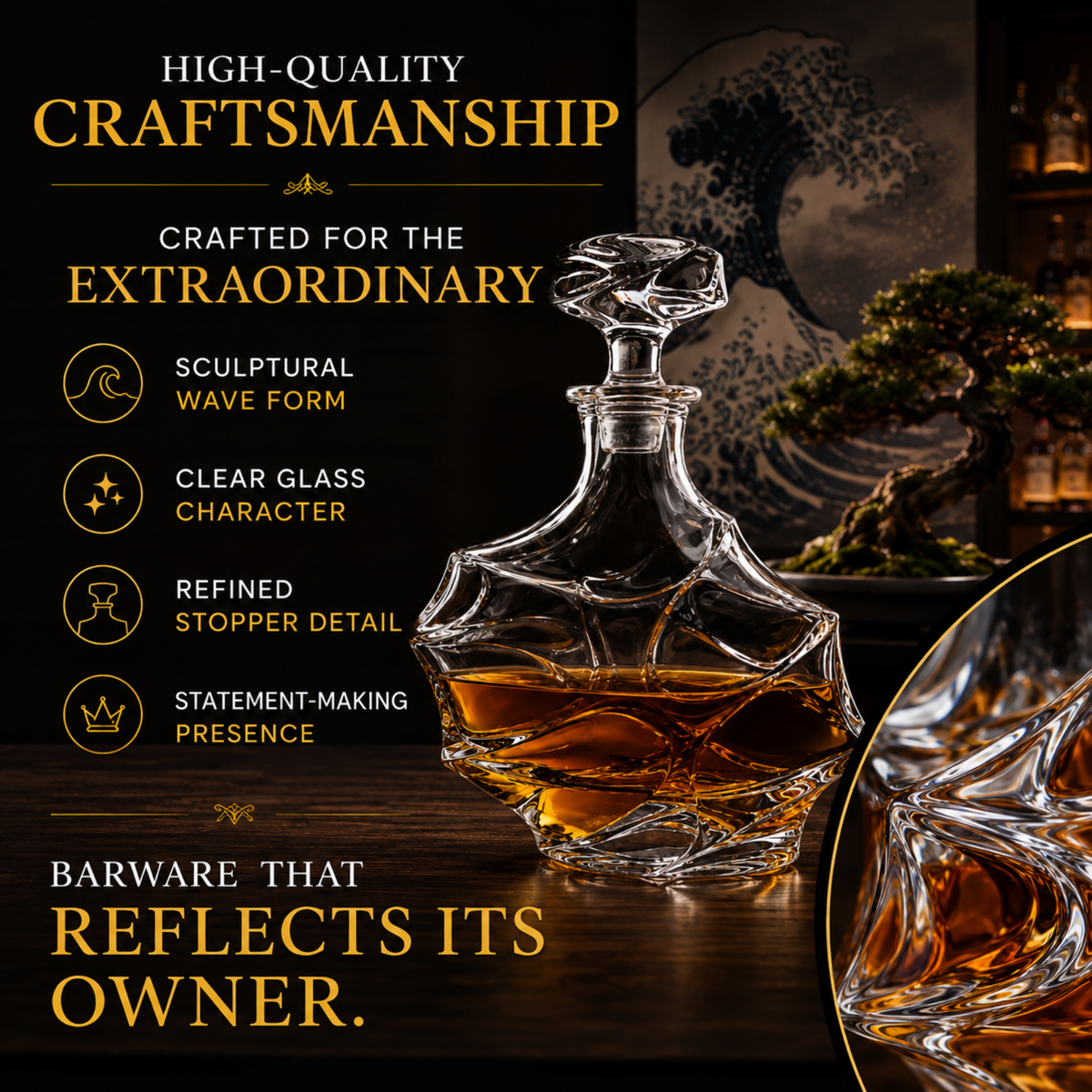Storm Clear Glass Decanter