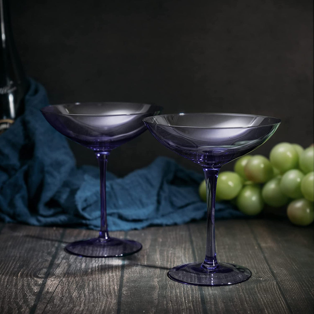 Colorful Champagne Coupes, 12 oz