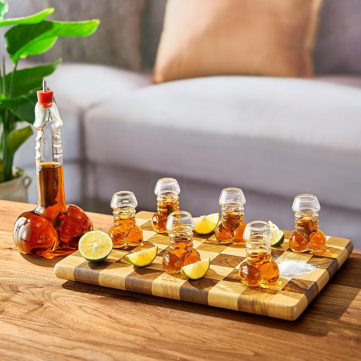 Decanter Set with Shot Glasses, 17 oz