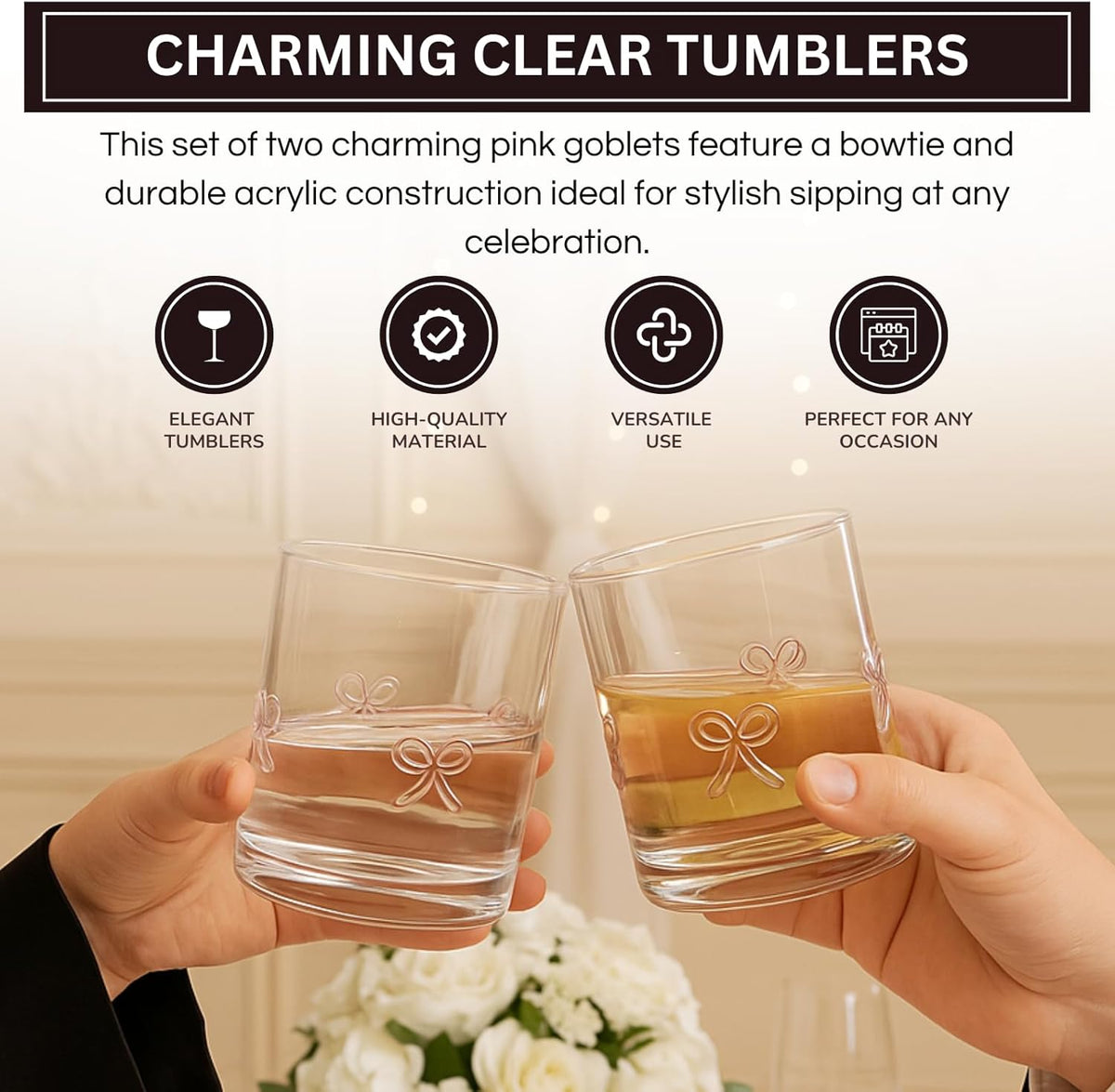 Bowtie Acrylic Tumblers