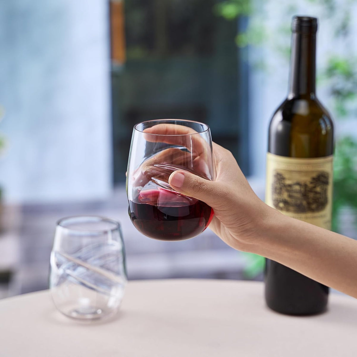 Aerating Stemless Wine Glasses, 13 oz, Set of 2