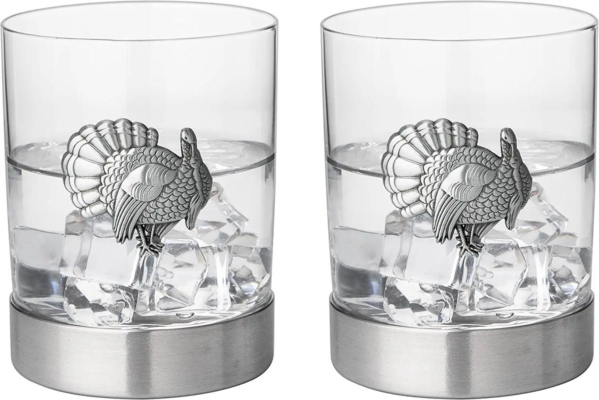 Turkey Whiskey Glasses, Set of 2