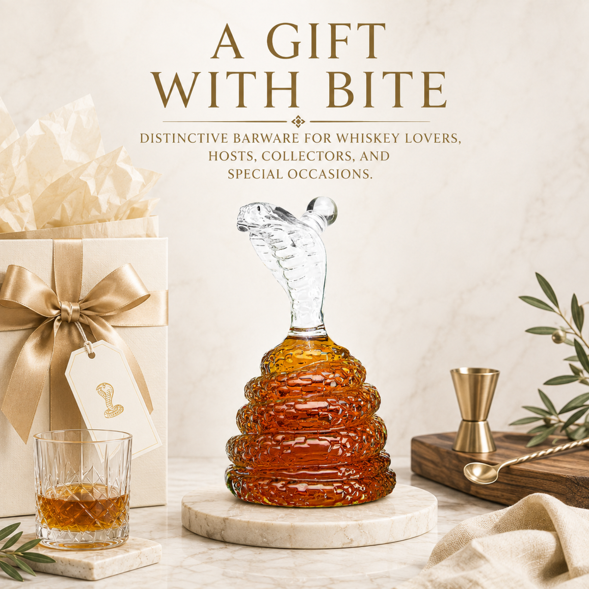 King Cobra Whiskey Decanter