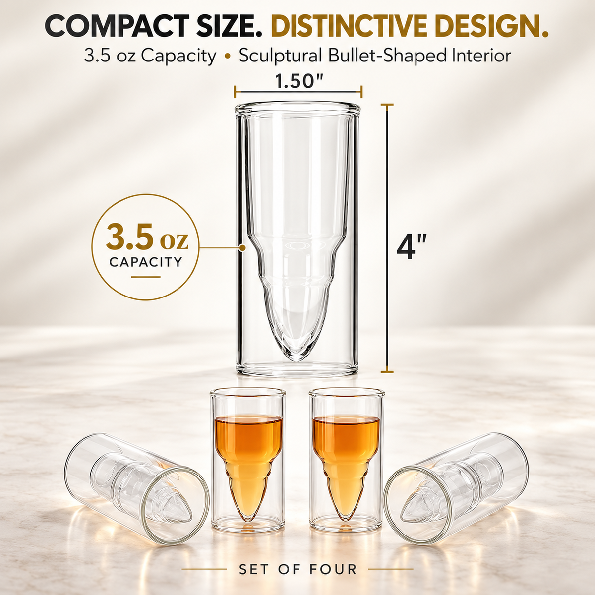 Bullet-Shaped Shot Glasses
