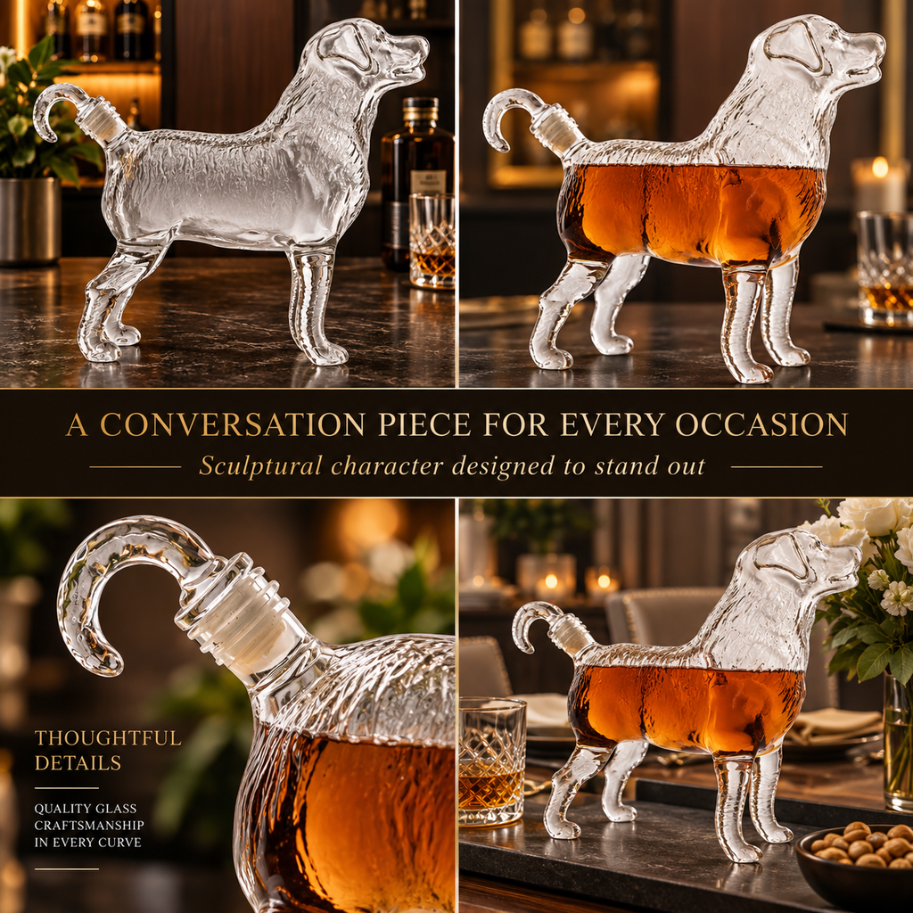 Dog-Shaped Whiskey Decanter