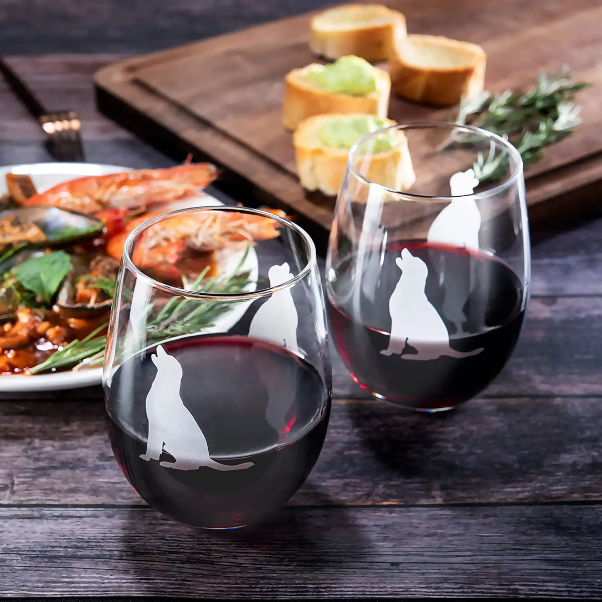 Labrador Stemless Wine Glasses, Set of 2