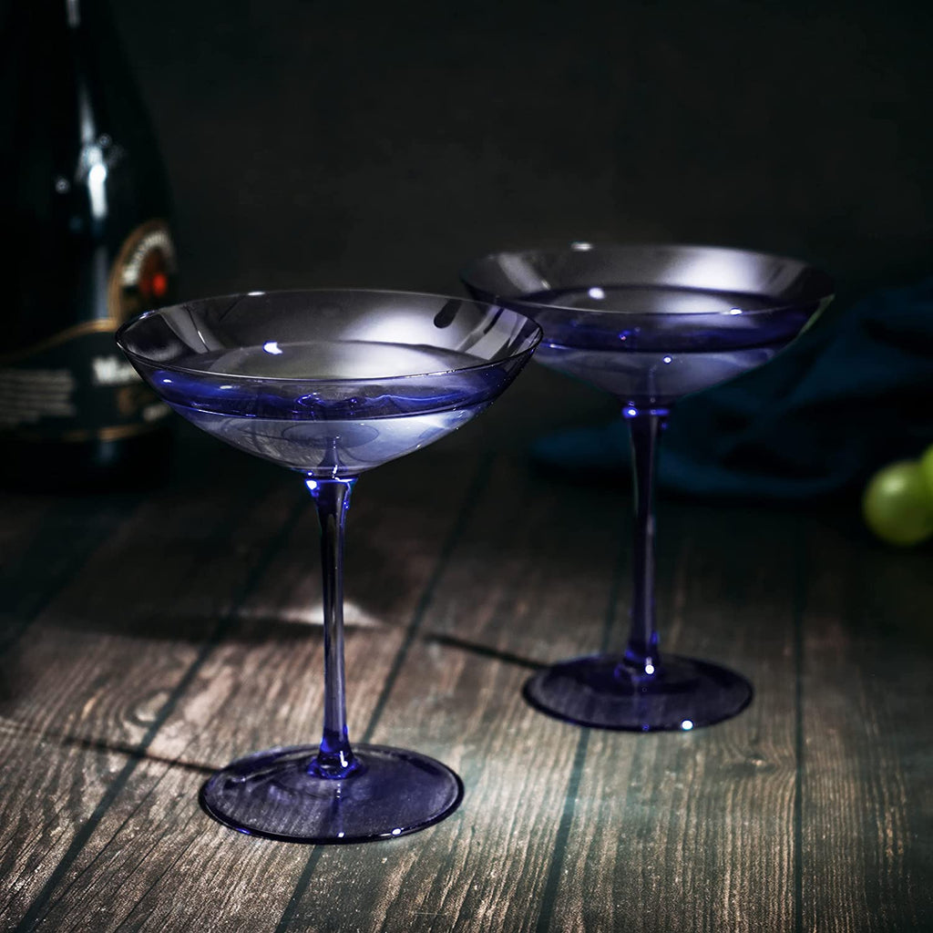 Colorful Champagne Coupes, 12 oz