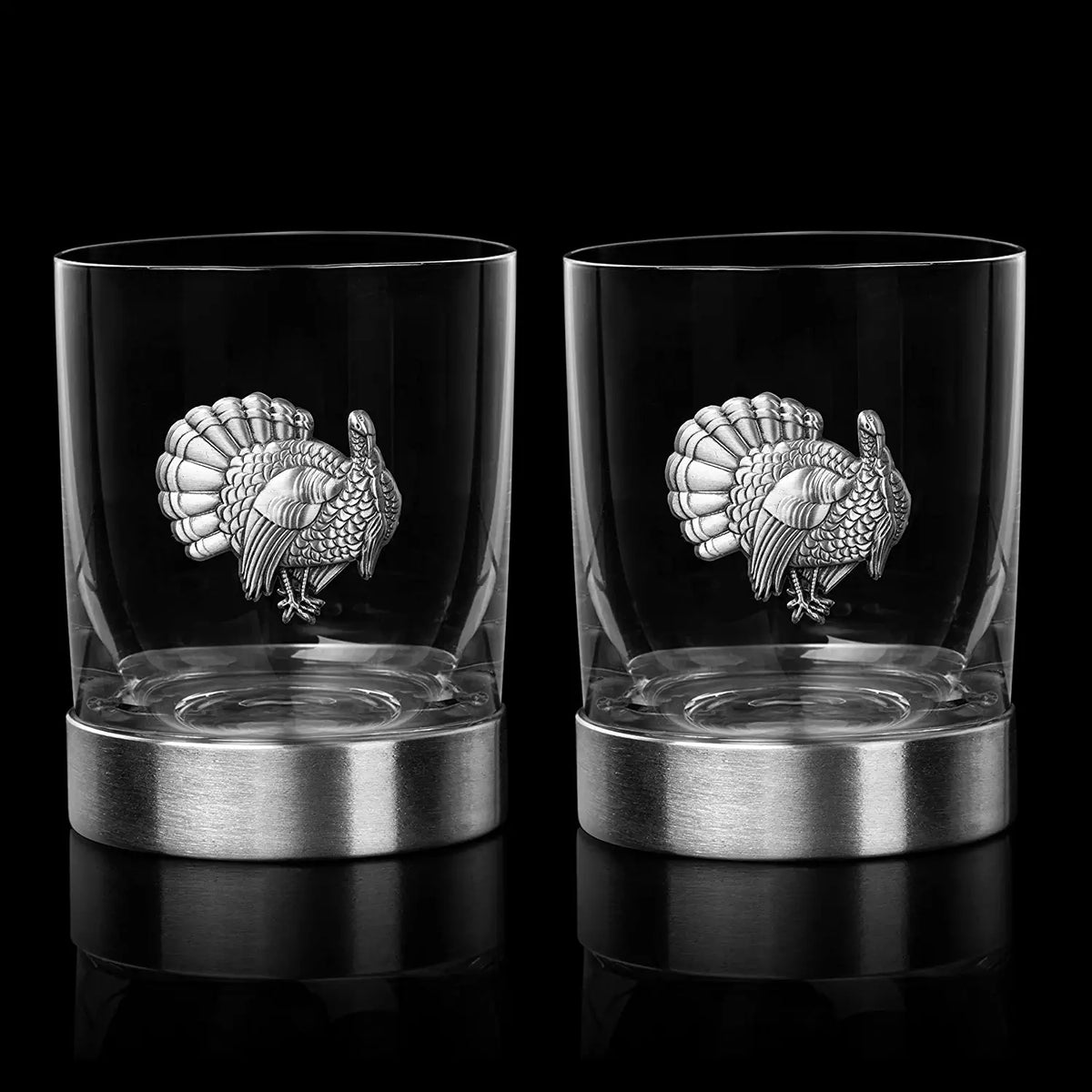 Turkey Whiskey Glasses, Set of 2