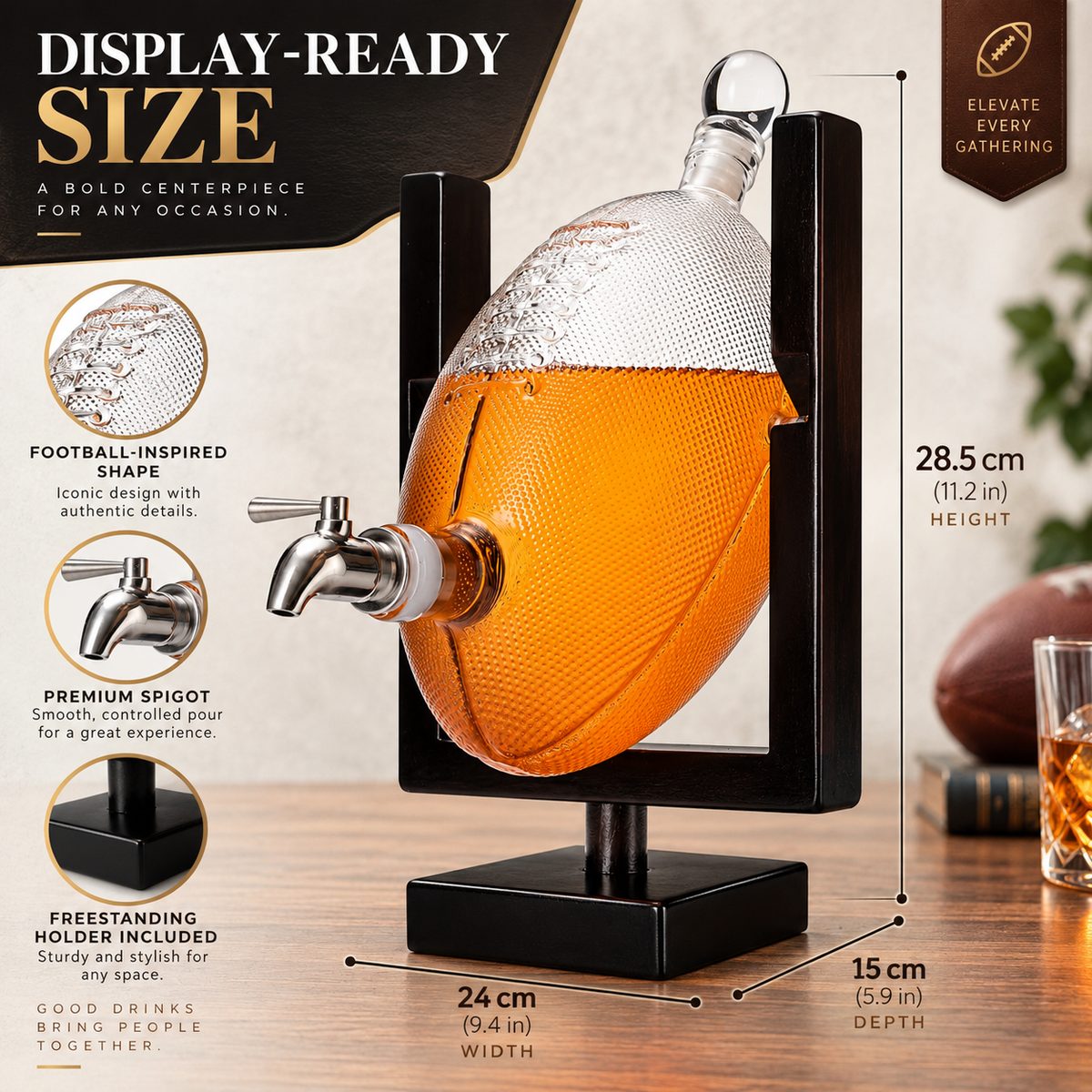Football Decanter, 1000 ml