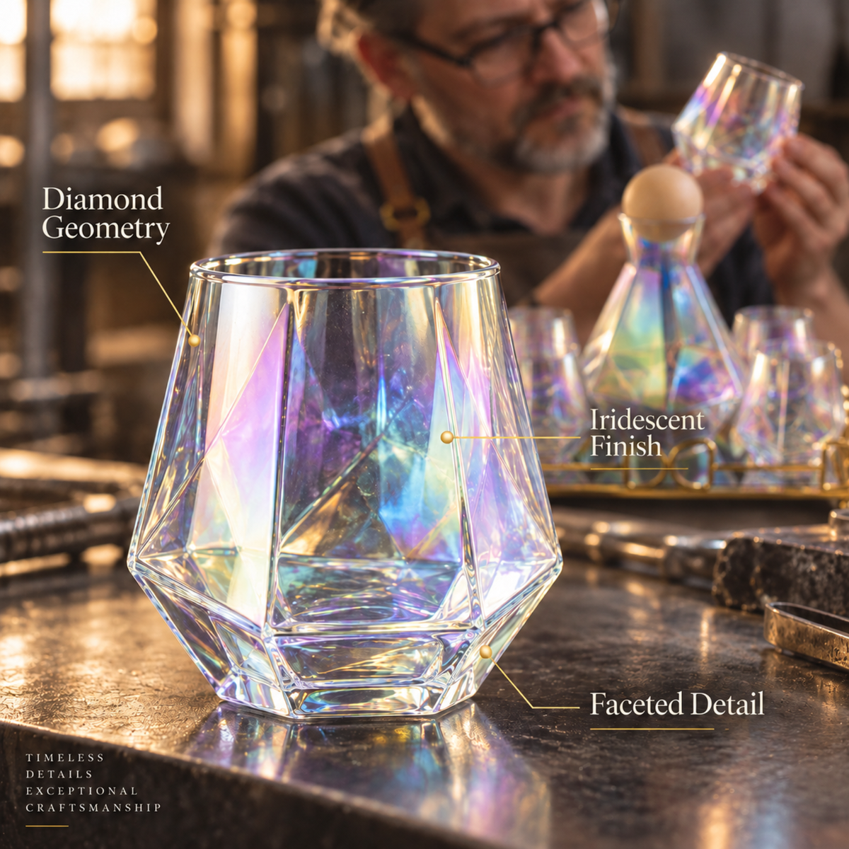Rainbow Iridescent Wine Glasses