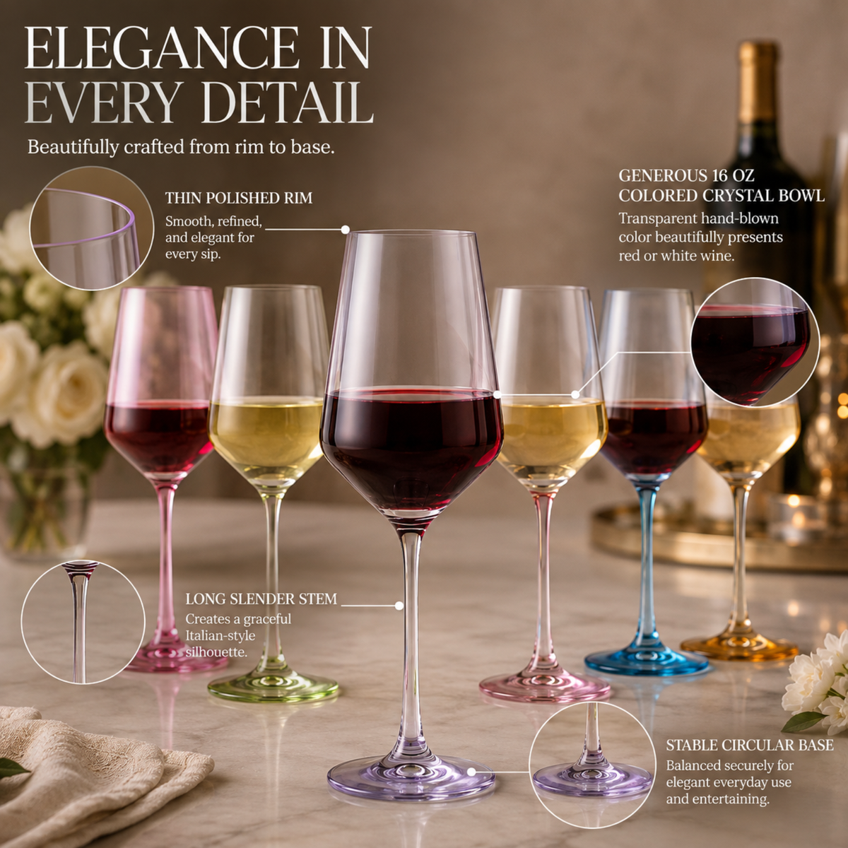 Colored Wine Glasses