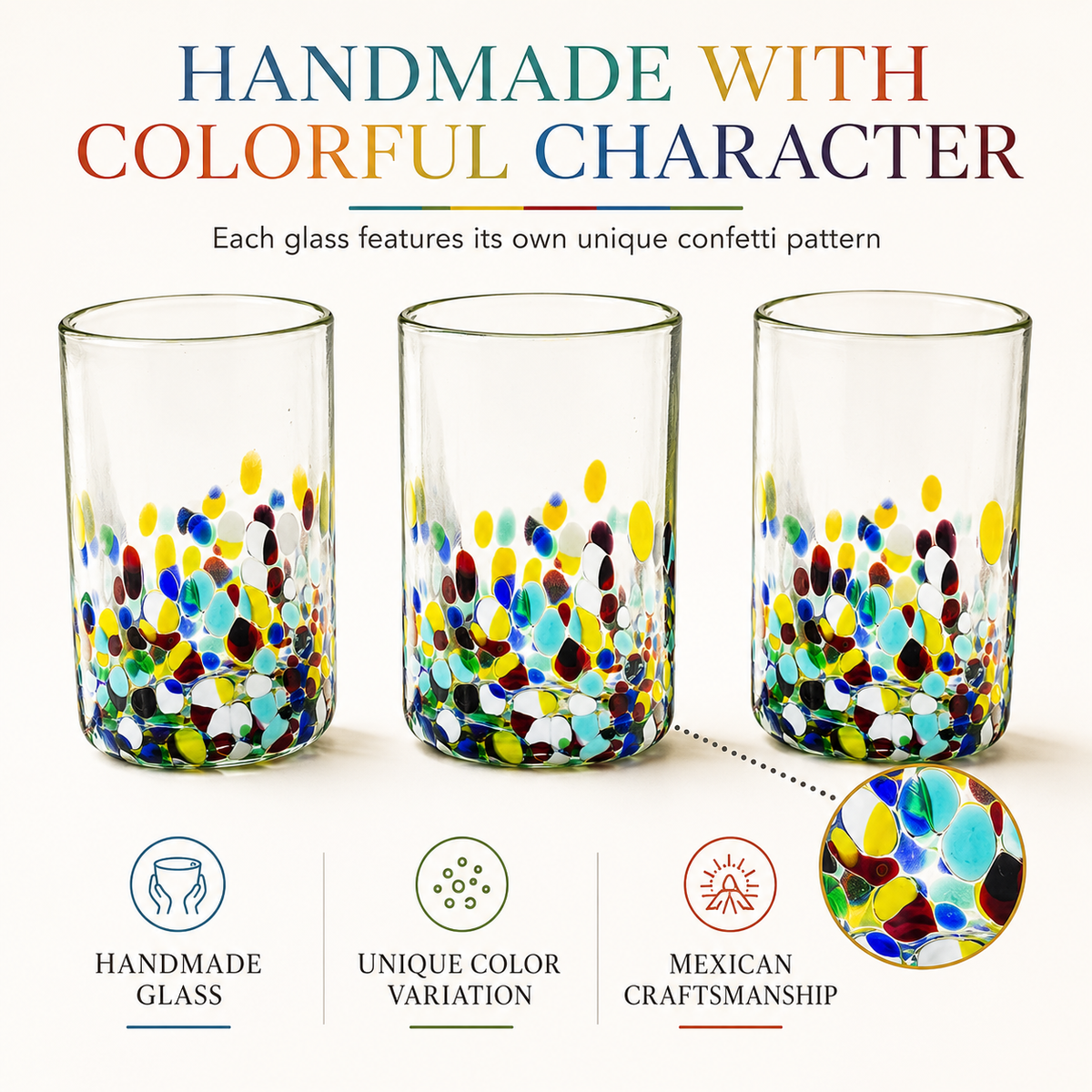 Hand-Blown Mexican Drinking Glasses